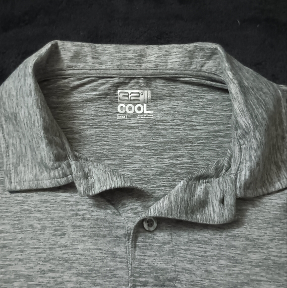 32 Degrees Cool Short Sleeve Polo Shirt Gray Men's Size Medium - Picture 3 of 3
